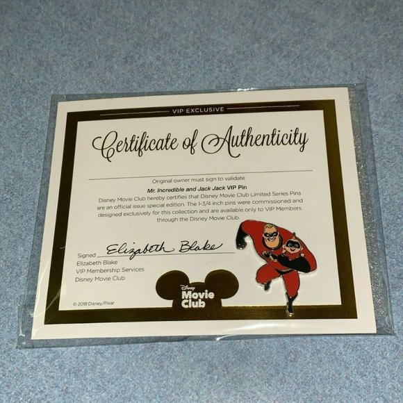 BNIP Disney Movie Club VIP Pin INCREDIBLES 2 JACK JACK Mr. Incredible VHTF - Picture 1 of 4